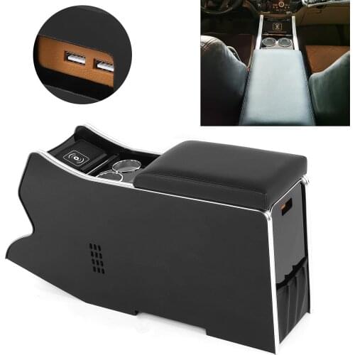 Armrest Box 3 USB Ports with 8L Refrigerator Wireless Charger 4.2A Fast Charging Fit for Honda ODYSSEY ELYSION 2008‑2014