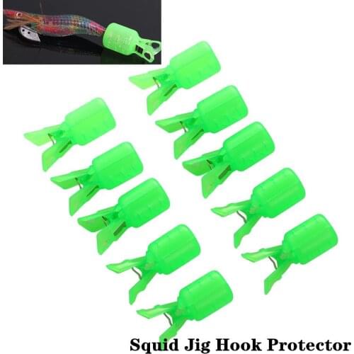 10Pcs/Lot Fishing Tool Squid Jig Lures Hook Protector Cover Prawn Shrimp Fishing Lure Bait Safety Caps Fishing Accessories