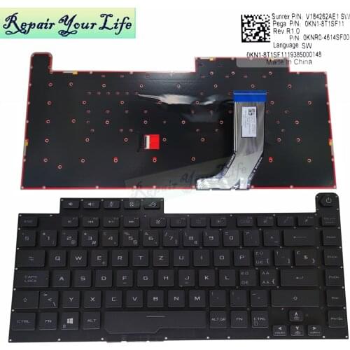 Swiss Croatian EU Backlit Keyboard for ASUS ROG Strix G G531 GL531 GL531G GL531GW G512LW RGB Backlight keyboards8T1SF11 8T2WB11