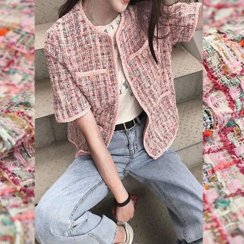 The sun bath colorful soft weaving tweed fabric for dress coat tissu au metre telas patchwork algodon tissus stoffen tela tecido