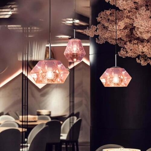 Modern Diamond Lava LED Pendant Lights Nordic Acrylic Indoor Lighting Living Decor Room DecorHome Kitchen Hanging Lamp Fixtures
