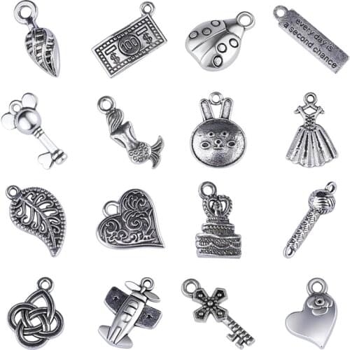 JUYA 30pcs/lot Ancient Metal Charms Pendant Variety Styles Jewelry For Necklace Bracelet DIY Making Accessories Handmade