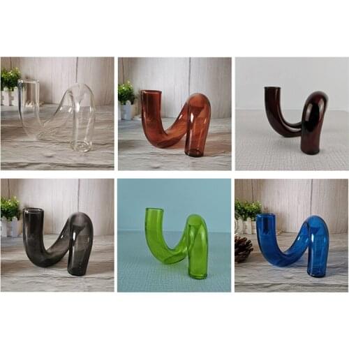 Glass Vases Flower Candle Holders Wedding Centerpieces Table Candlestick Holder