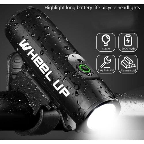 Bicycle Light Highlight, Car Headlight, Aluminum Alloy Shell, Mountain Bike Flashlight, Usb Charging, Waterproof Battery Display