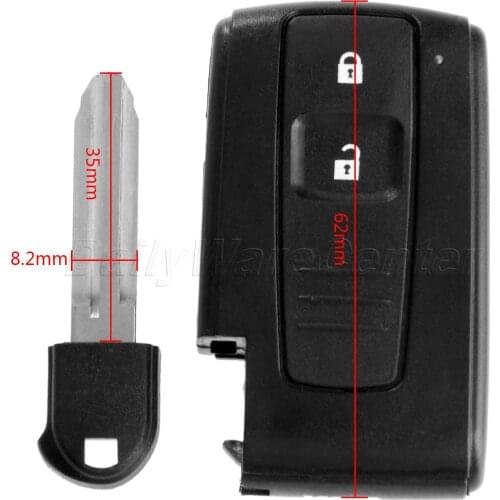For Toyota Prius Fob 2 Buttons Replacement Keyless Entry Car Smart Remote Key Fob Shell Case W/ Blade For Toyota Prius 2004-2009