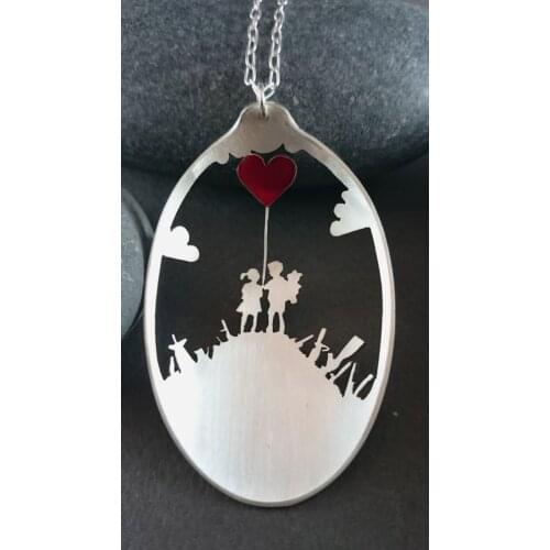 925 STERLING SILVER INITIAL LOVE WOMEN SPECIAL DESIGN NECKLACE