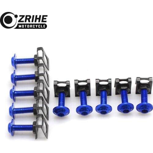 10 Pieces Universal Motorcycle Fairing Bolts Clips Screw Spring Fixation Kit Nuts For Honda HORHET 250 CB600 600 700 900 CB900F