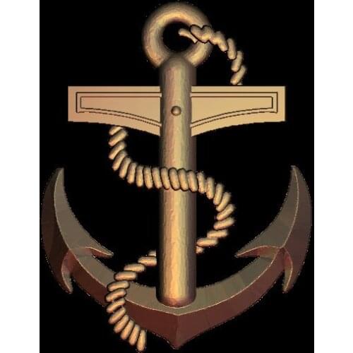 2 files, 3D ships anchor for CNC router engrave Artcam Aspire type3 STL format file M482