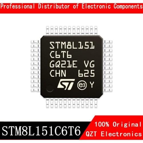 5pcs/lot new original STM8L151C6T6 STM8L151 LQFP48 microcontroller MCU In Stock
