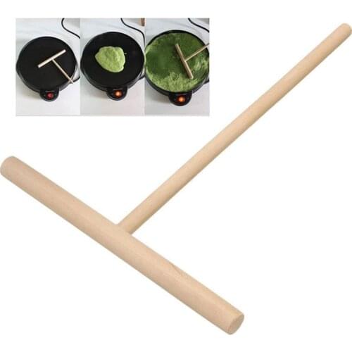 5Pcs Portable Home Kitchen Tool Kit DIY Use Crepe Maker Pancake Batter Wooden Spreader Stick #80588