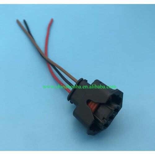 Free shipping 100pcs high quality 3 pin 1-2005390-2 Auto Sensor Connector Wire harness Pigtail plug
