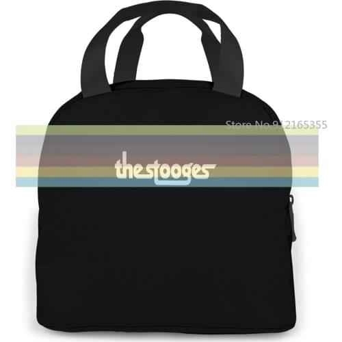 The Stooges Logo Black S~3 Big Hot Cheap women men Portable insulated lunch bag adult