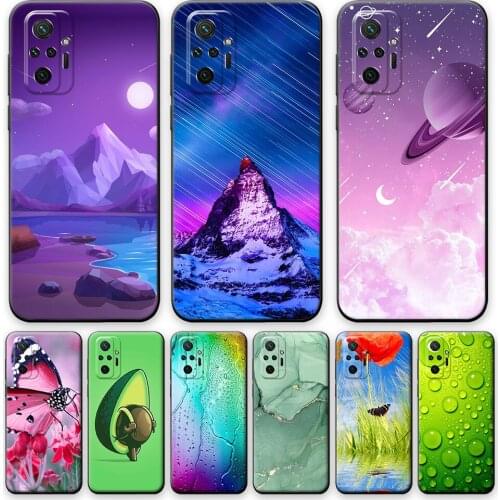 For Redmi Note 10 Pro Case Soft Silicone Case For Redmi Note 10 Pro Scenery Style Phone Cover For Xiaomi Redmi Note 10 Pro Coque