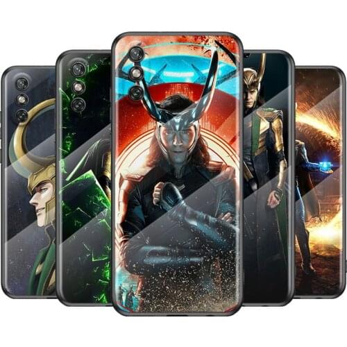 Tempered Glass Cover Marvel Avengers Loki For Huawei Y6 Y7 Y9 Y5P Y6P Y8S Y8P Y9A P Smart Z 2019 2020 2021 Phone Case