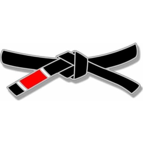 Jiu Jitsu Black Belt Shaped Cartoon Car Stickers Vinyl Bumper Trunk Truck Graphics Custom Printing Decoration Decal Kk13*5cm