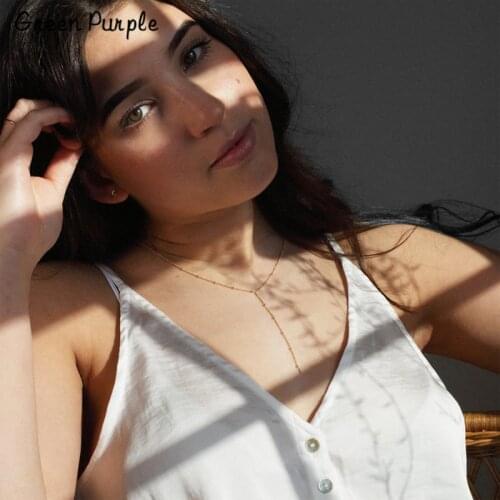 Long Necklace Handmade Ball Chain Chocker Gold Wrap Jewelry Boho Pendants Bijoux Collier Femme Kolye Collares Necklace