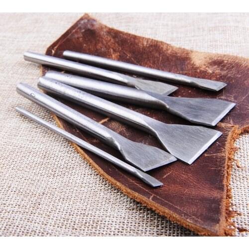 6pcs /set Leather Craft Tools Slot Punches Straight Punch DIY Hand Work leather tools