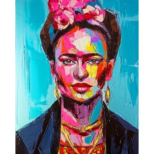 "Colorful Abstract Woman" Picture DIY Digital Oil Painting by Number Painting Christmas Birthday Unique Gift