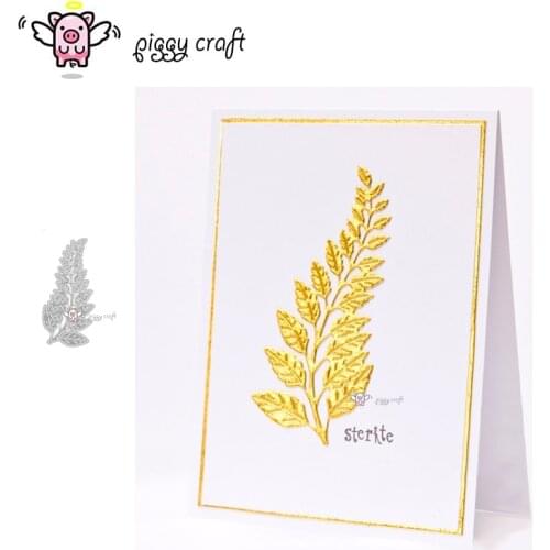 Piggy Craft metal cutting dies cut die mold Leaf strip decoration Scrapbook paper craft knife mould blade punch stencils dies