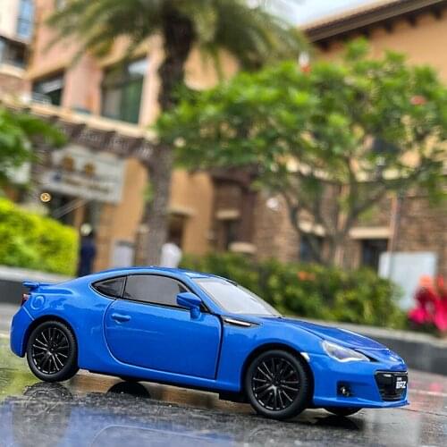 Diecast 1/32 Scale Subaru BRZ Coupe Car Alloy Toy Vehicle Model Steering Wheel Tire Linkage Collection Souvenir Boys Hot Sale