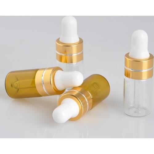 3ml Small Plastic Dropper Glass TubeEssential Dropper Tube Oil Perfume Vials Travel Portable Sub-bottle Cosmetic Makeup Tools