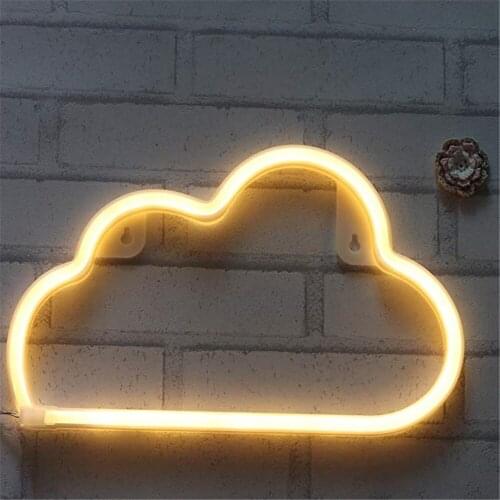 Cloud lightning neon light, signs are suitable for wall decoration, bedroom, Christmas, birthday party, childrens room