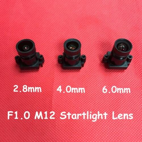 2.0 Megapixel F1.0 Aperture M12 Mount Fixed Iris Cctv Lens For Ip Camera 1/2.7Inch Ir Filter Starlights Hd Video Surveillance