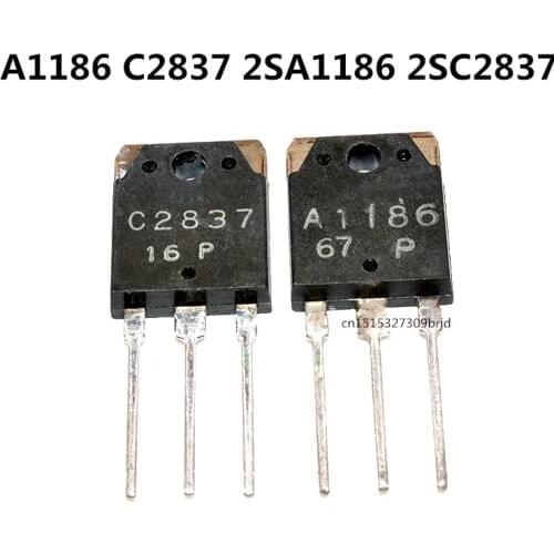 Original 2PCS/ A1186 C2837 2SA1186 2SC2837 TO-3P