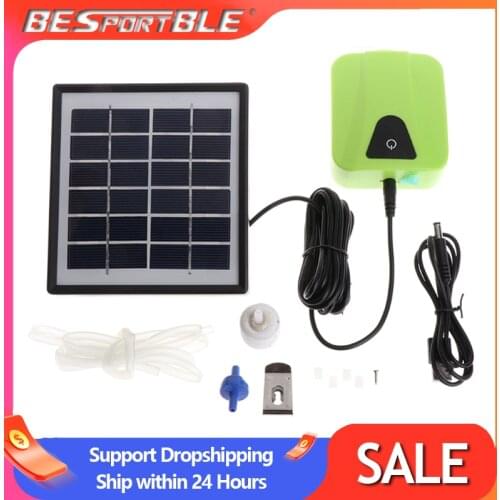 Solar Charging Moving Air Bubble Aerator Aquarium Fish Tank Pond Pump Hydroponic Oxygen (Blue)