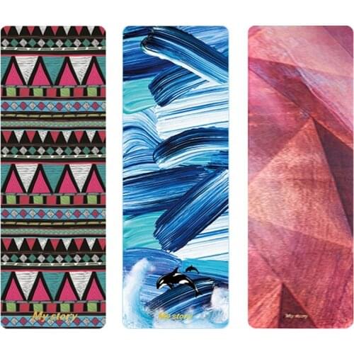 Printed Polar Fleece Yoga Mat Towel Anti Slip Grip Sweat Absorbent Yoga Towels Portable Travel Pilates Mat Cover 183*65cm