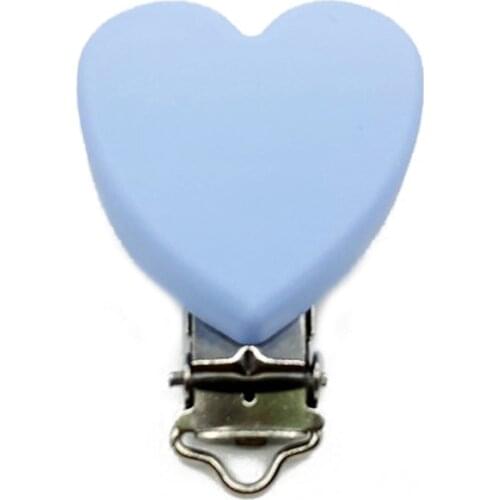 Silicone Heart Pacifier Clips BPA Free Baby Teethers Food Grade Silicone Beads For Feeding Pacifier Chain Making