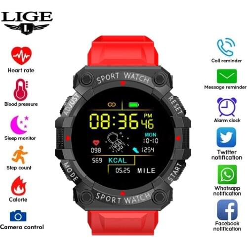 LIGE 2021 New Sport Smart Watch Men Women Heart Rate Blood Pressure Fitness Tracker Low-power Sports Bracelet For Men Women+Box