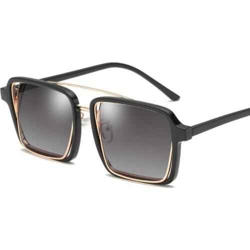 Mincl/ Oversized Sunglasses Women Brand Square Sun Glasses Brown Black Pink Lens Shades UV400 Man Driving Goggles NX