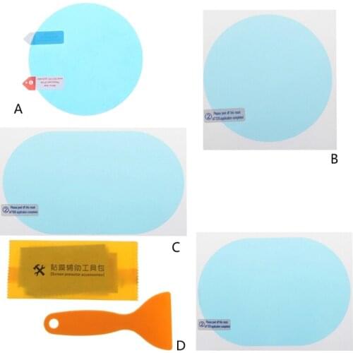 T3ED 1 Pair Car Anti Water Mist Film Anti Fog Coating Rainproof Hydrophobic Rearview Mirror Protective Film