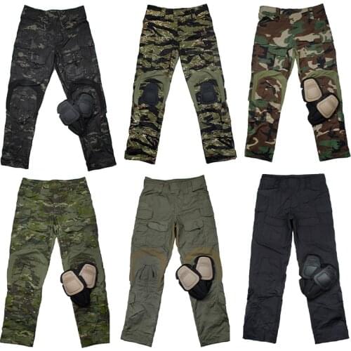 TMC Tactical Military Uniform GST Camouflage Suit Army G3 Combat Hunting Suit Combat Suit Pants + Knee Protection