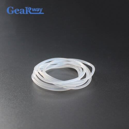 Gearway 1.5mm CS O Ring Seal Gasket Food Grade Transparent Silicon O Type Ring 15.5/16/17/18/29/30mm OD VMQ O Ring Sealing