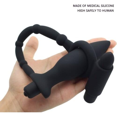 10 Speed Sex Product Anal Vibrator Prostate Massage Dual Vibrator,Anal Butt Plug for Adult Man Delayed Sex Toys for Men Silicone