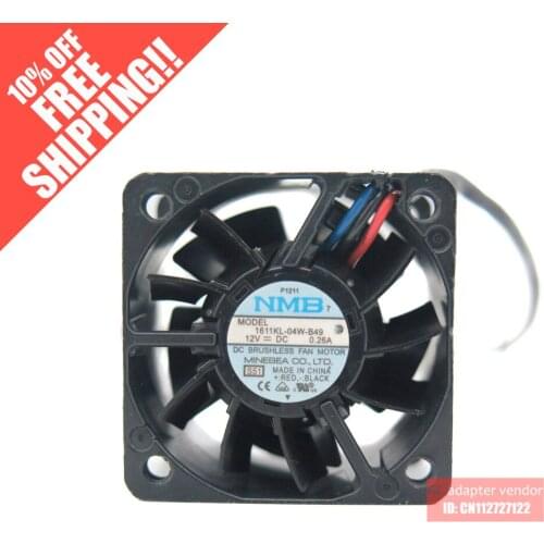 NMB 1611KL-04W-B49 4CM 12V 4028 0.26A 3 wire server cooling fan