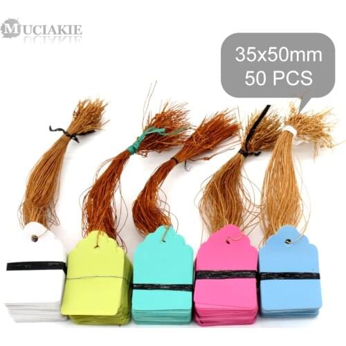 50PCS 35x50mm Hang Plant Markers Labels Strip Line Hanging Tags Flexible PVC Plastic Seedling Garden Flowers Plate Garden Tools