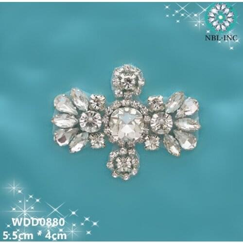 30PCS )Wholesale bridal beaded sewing crystal rhinestone applique iron on for wedding dress WDD0880