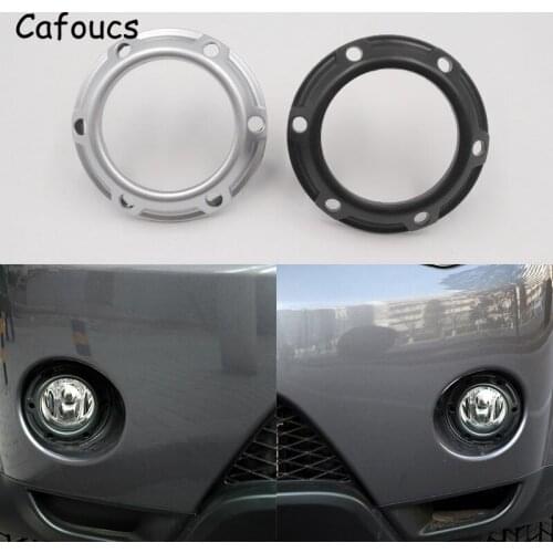 Cafoucs 2Pcs/lot For Mitsubishi Outlander 2007 2008 2009 Front Fog Light Surround Cover Frame 6400A739
