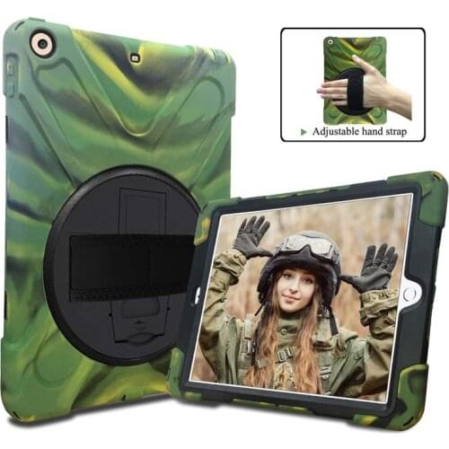 Case For iPad 9.7 2018 A1893 A1954 Heavy Duty Rugged Protection Cover with Neck Strap