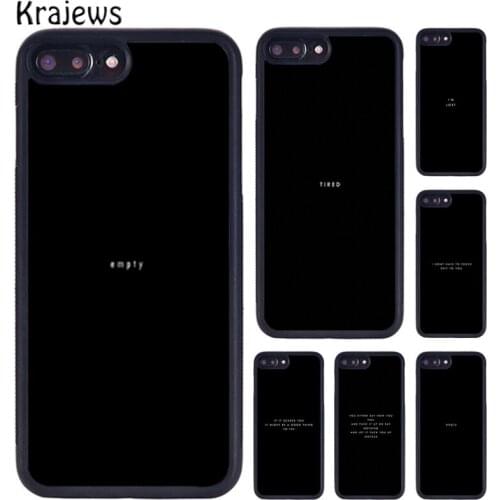 Krajews Black Aesthetic Minimal Quotes Phone Case For iPhone X XR XS 11 12 Pro MAX 5 6 6S 7 8 Plus Samsung Galaxy S7 S8 S9 S10