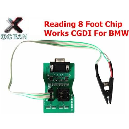 Reading 8 Foot Chip Free Clip Adapter Work with CGDI Prog for BMW FEM/ BDC Read eight pin 95128 95256 exempt disassembly adapter