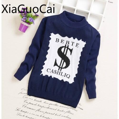 Childrens Sweater Boys Autumn and Winter Round Neck Kids Pullover 2018 Winter New Korean Sweater Dresses for Winter Boy Sweater
