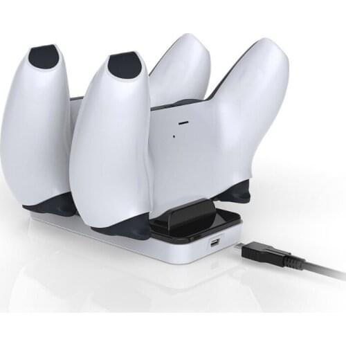 Dual Charging Station for Sony PlayStation5 Controller TypeC Charger Dock for PS5 Gamepad Fast Charging Stand for PS5 Controller