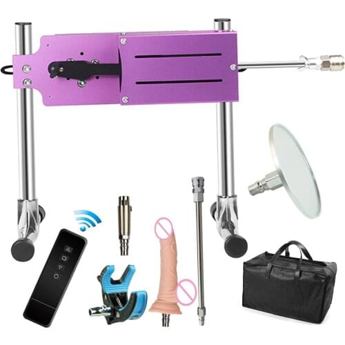 FREDORCH NEW 70W Purple Sex Machine, Quiet stable, Remote Control Love machine for Adult Lesbians Pumping with Attachements F22