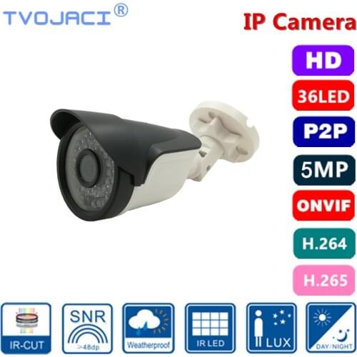 5MP Surveillance IP Camera POE plastic bullet camera waterproof Securiy HD 36IR CCTV Camera outdoor Network ONVIF H.265 H.264