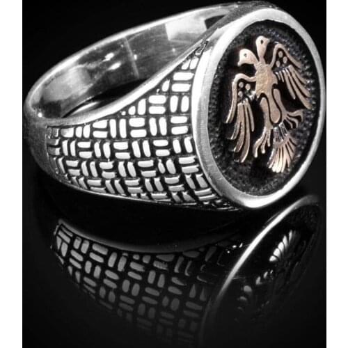 925 Sterling Silver Great Seljuk Empire Ring, Eagle Ring, silver Vintage English Men Special Ring Jewelry Accessory For Men