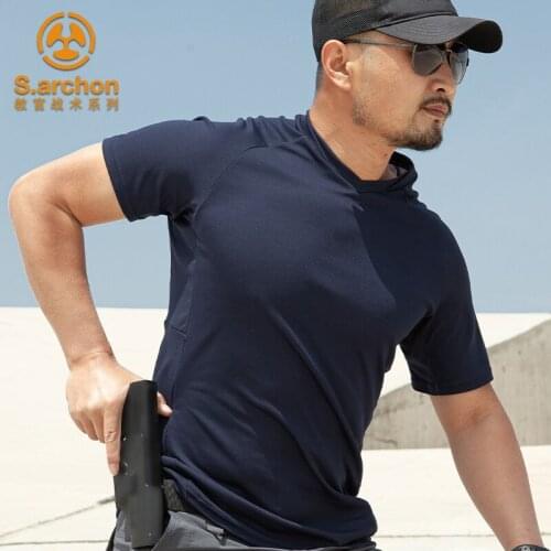 Summer round-necked quick-dry T-shirt mens ultra-thin breathable fast dry short-sleeved loose-fitting Paul shirt